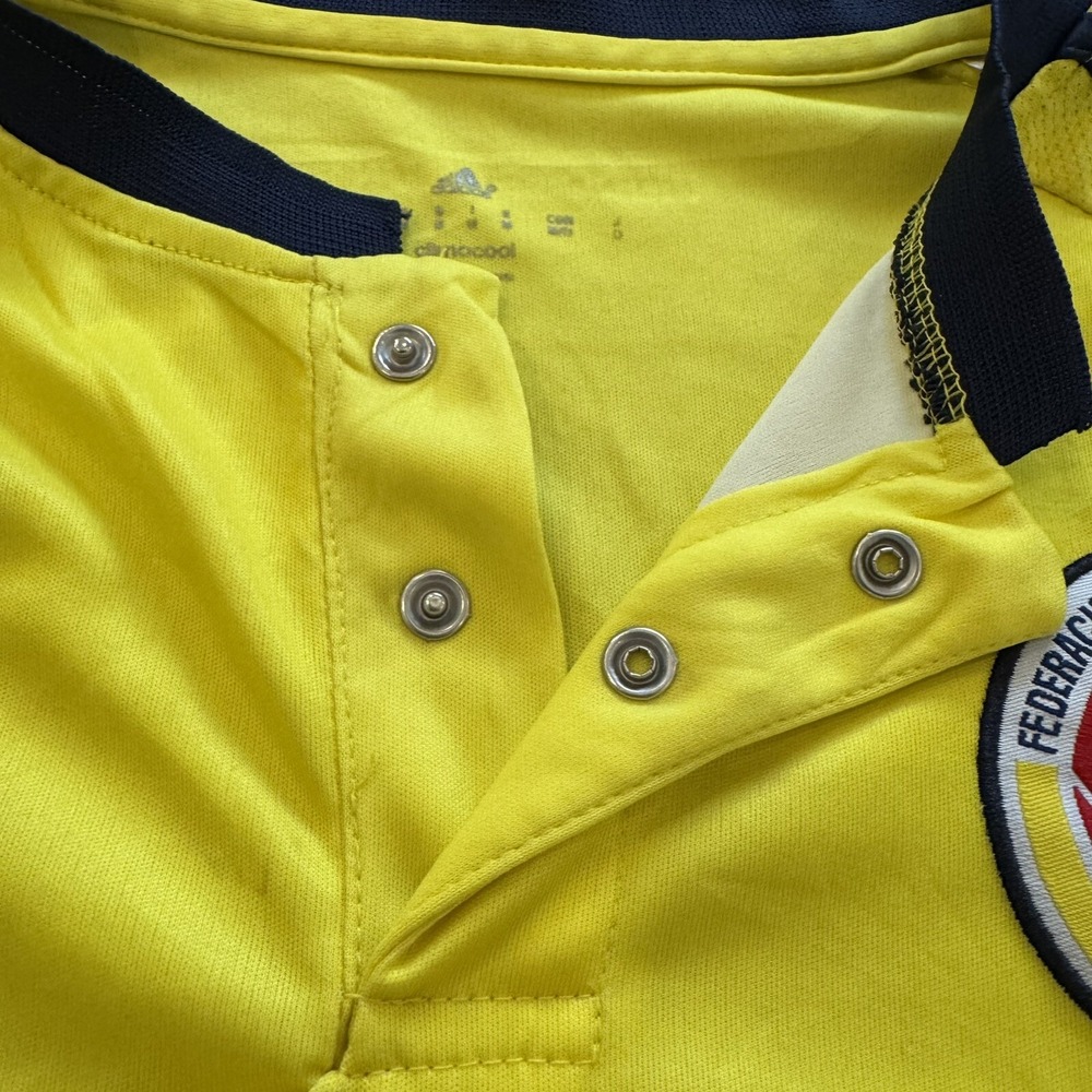 Adidas Columbia Soccer Jersey Mens M Yellow Futbol Home Stadium Shirt - Picture 6 of 10